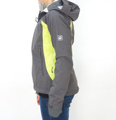 Womens Jack Wolfskin Nucleon 1302112 Dark Steel Zip Up Alpine Trek Hooded Jacket